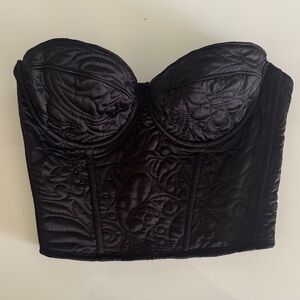 Zara Black Quilted Bustier